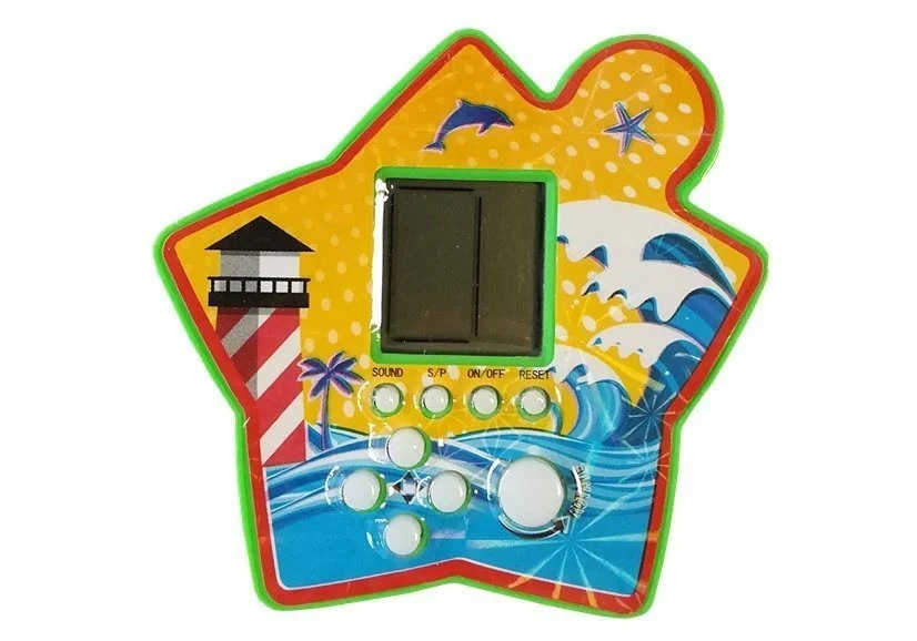 Prijenosna zvijezda elektroničkog Tetrisa s ciglama, crvena, var. 4410_3