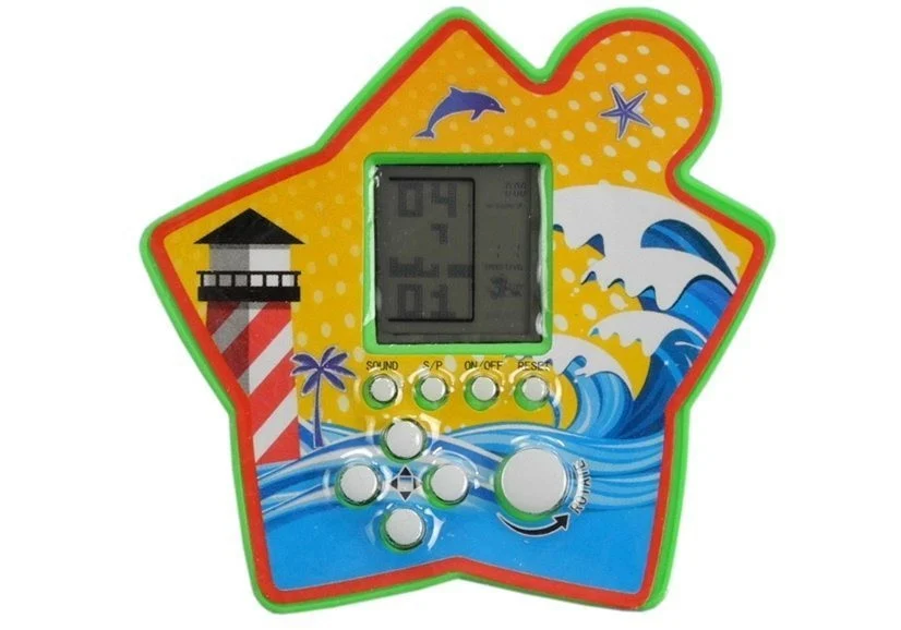 Prijenosna zvijezda elektroničkog Tetrisa s ciglama, crvena, var. 4418_3