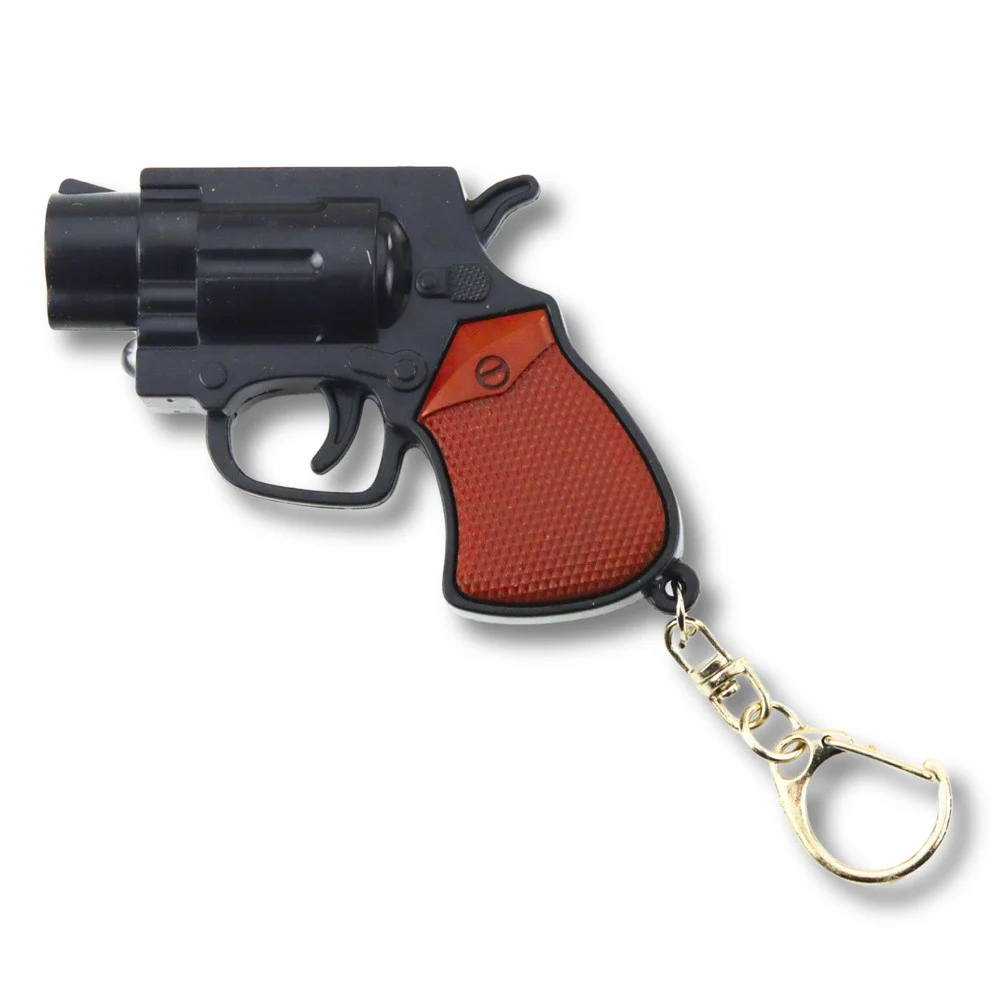 Privjesak mini revolver, LED i laser, 6,5 cm_2