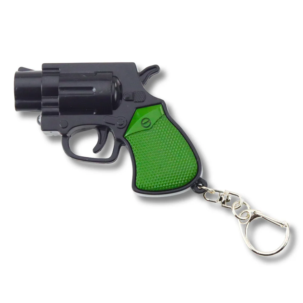 Privjesak mini revolver, LED i laser, 6,5 cm_3
