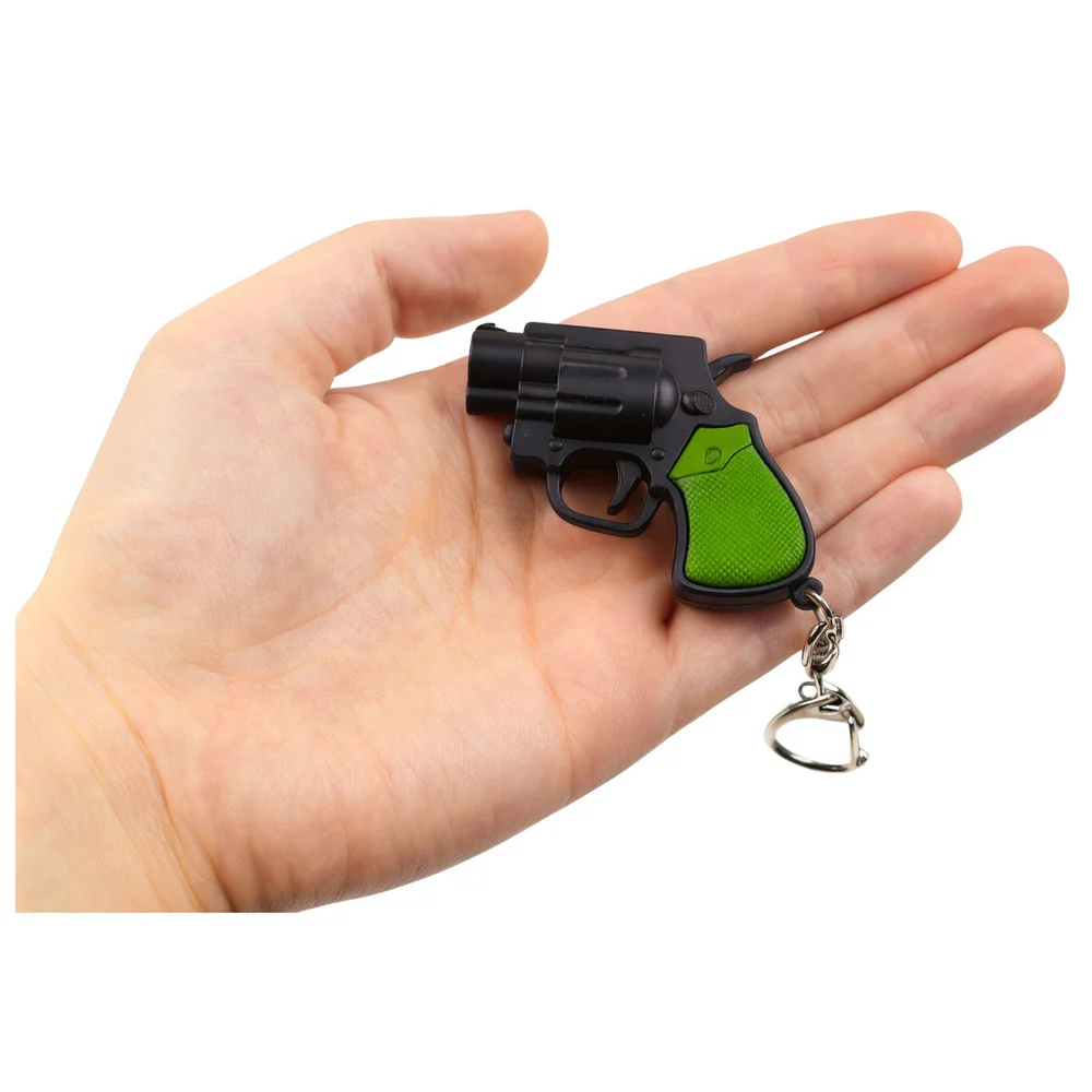 Privjesak mini revolver, LED i laser, 6,5 cm_4