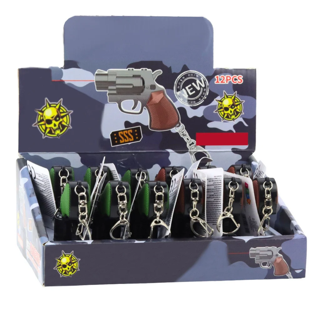 Privjesak mini revolver, LED i laser, 6,5 cm_7