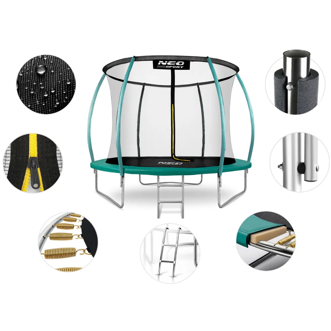 Profilirani vrtni trampolin Neo-Sport NS-08C181 252 cm, 8 ft, unutarnja mreža_4