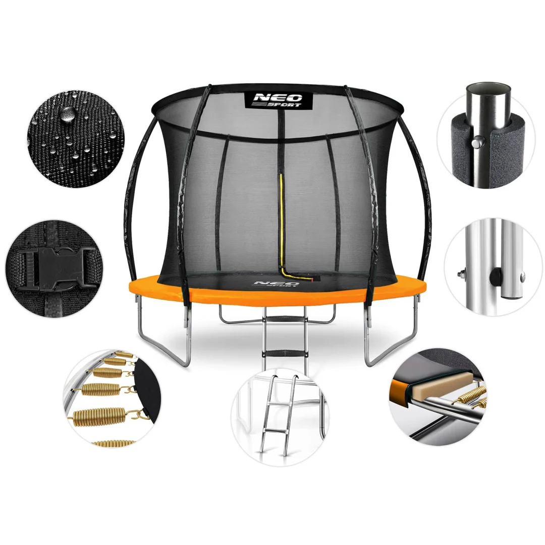 Profilirani vrtni trampolin Neo-Sport NS-08C201 252 cm, 8 ft, unutarnja mreža_4