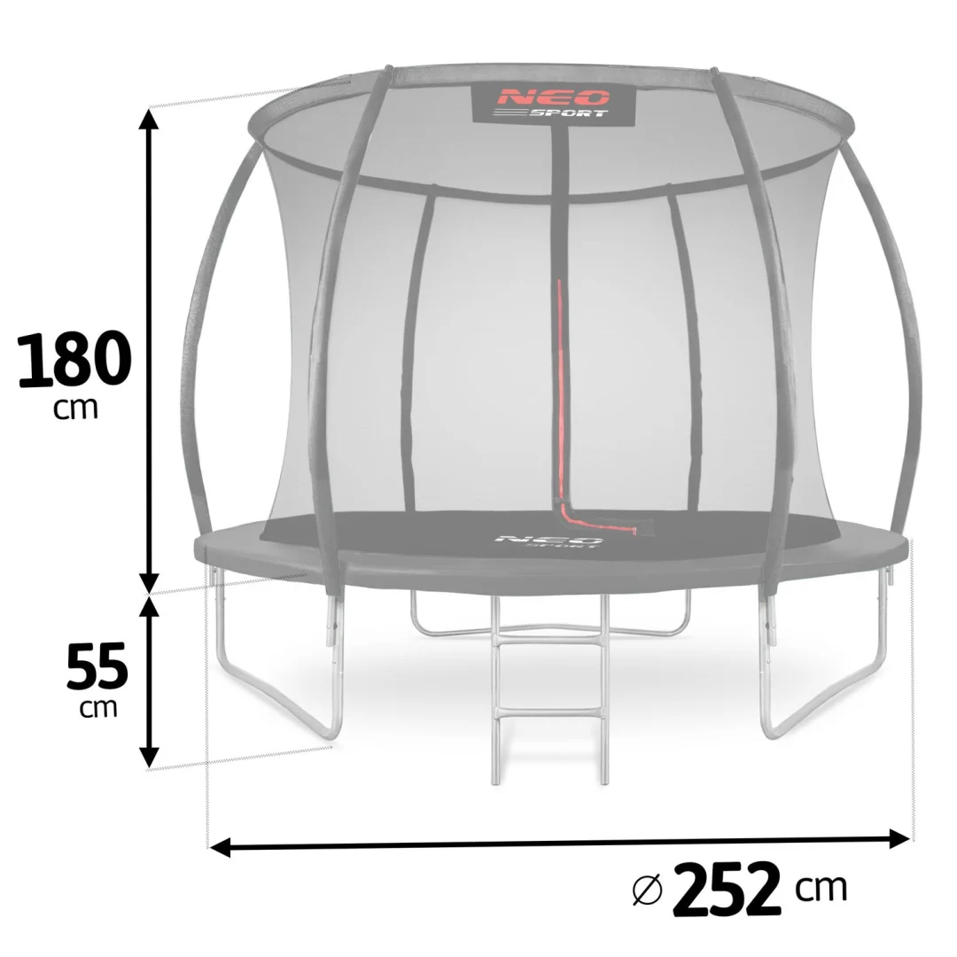 Profilirani vrtni trampolin Neo-Sport NS-08C231 252 cm, 8 ft, unutarnja mreža_4