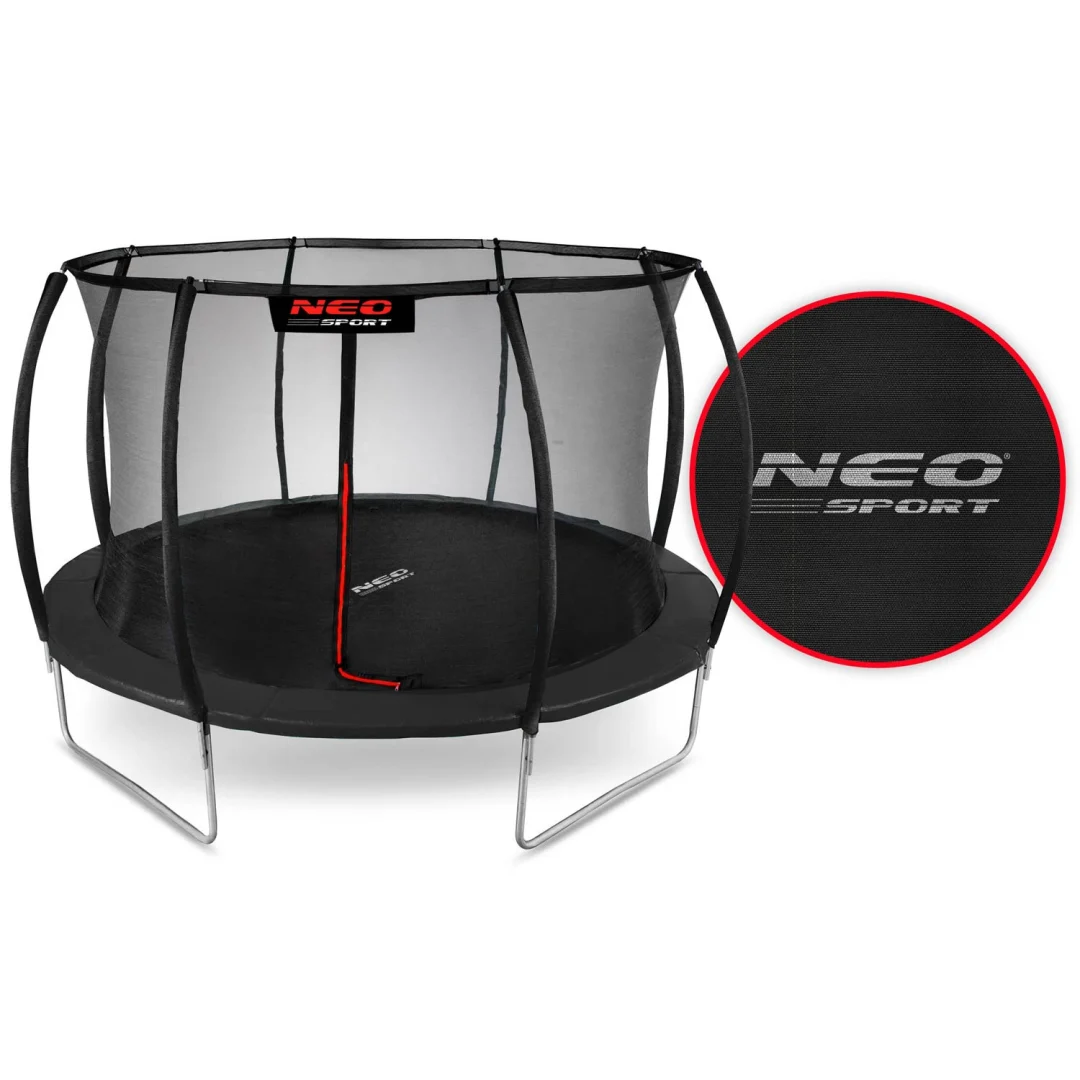 Profilirani vrtni trampolin Neo-Sport, Ø 374 cm (12 ft), unutarnja mreža, siva, var. NS-12C231_4