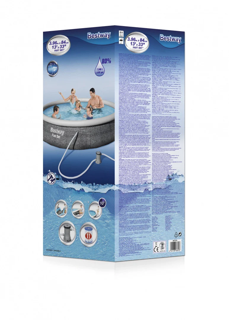 Proširivi bazen 13 stopa 396 x 84 cm sivi BESTWAY_8
