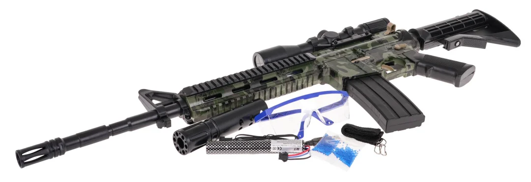 Puška M4 s gel kuglicama + pribor_4