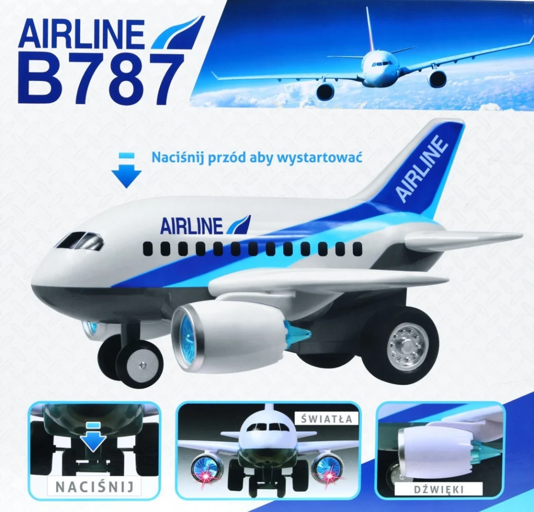 Putnički avion Boeing 787 sa svjetlima i zvukom_4