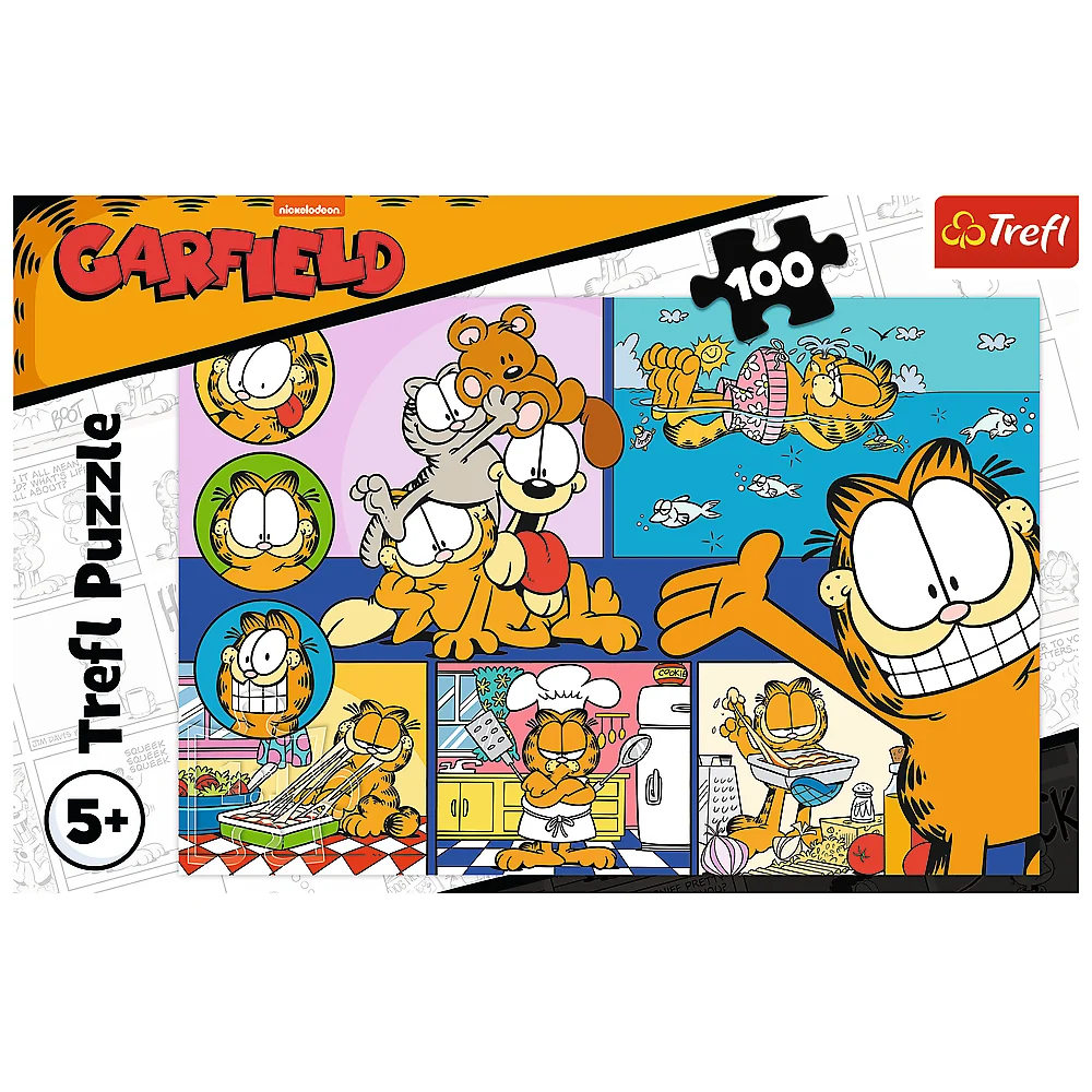 Puzzle - 100 - Lazy Garfield Trefl 16521_3