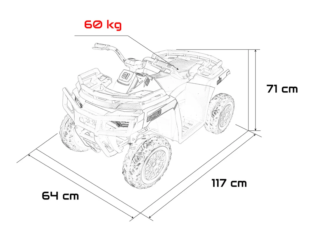 Quad vozilo 4x4 ATV WOLF bijela_2