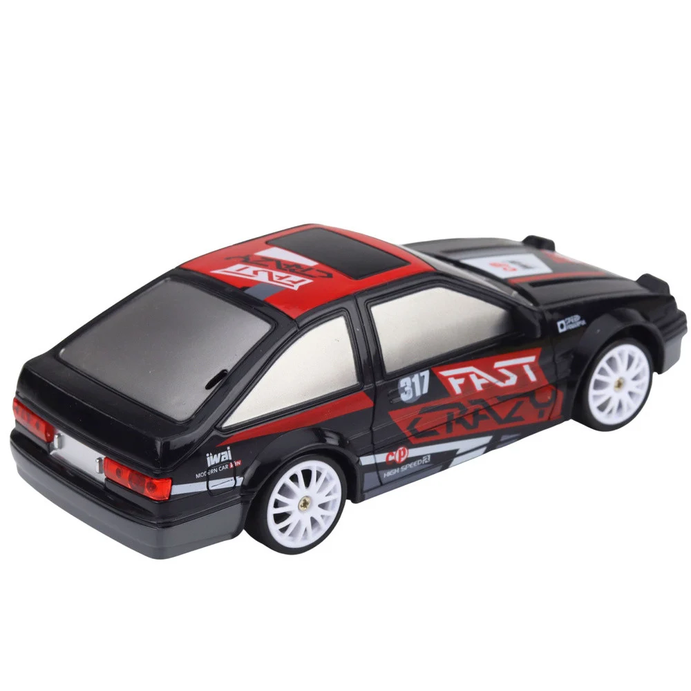 RC Coupe Drift Car na daljinsko upravljanje s izmjenjivim kotačima Crni 1:24_4