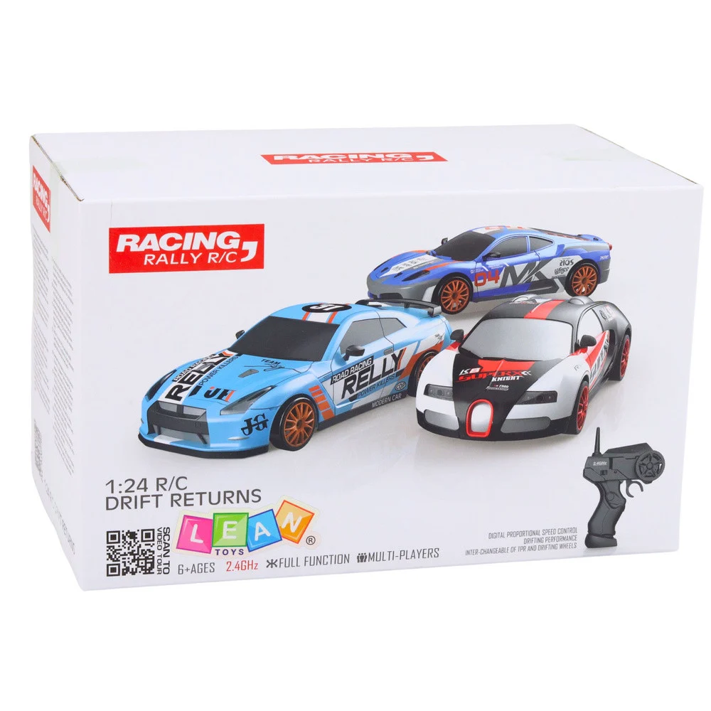 RC Coupe Drift Car na daljinsko upravljanje s izmjenjivim kotačima Crni 1:24_9