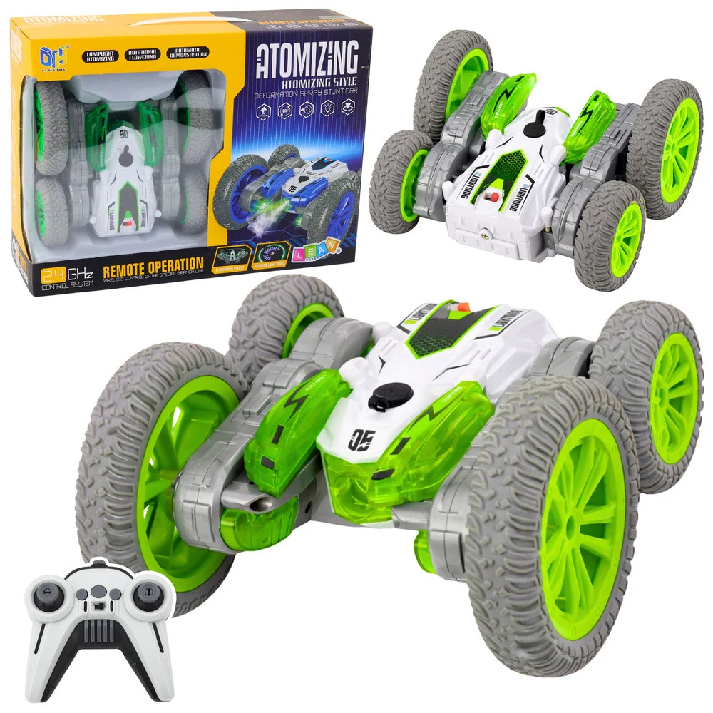 RC akrobatski auto drift 360° dim i LED zeleni_1