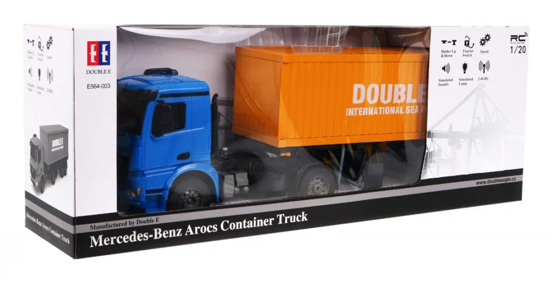 R/C automobil Mercedes-Benz Arocs 2.4G poluprikolica s dvostrukim kontejnerom_10