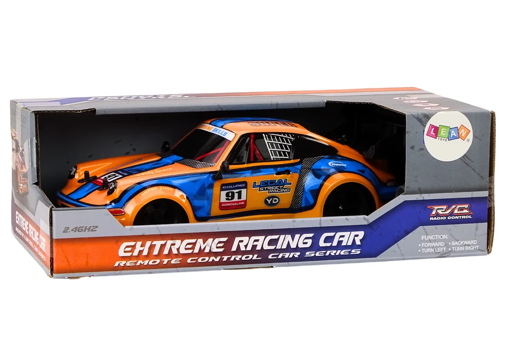 RC automobil na daljinsko upravljanje 1:16 gumeni kotači Drift narančasti_3