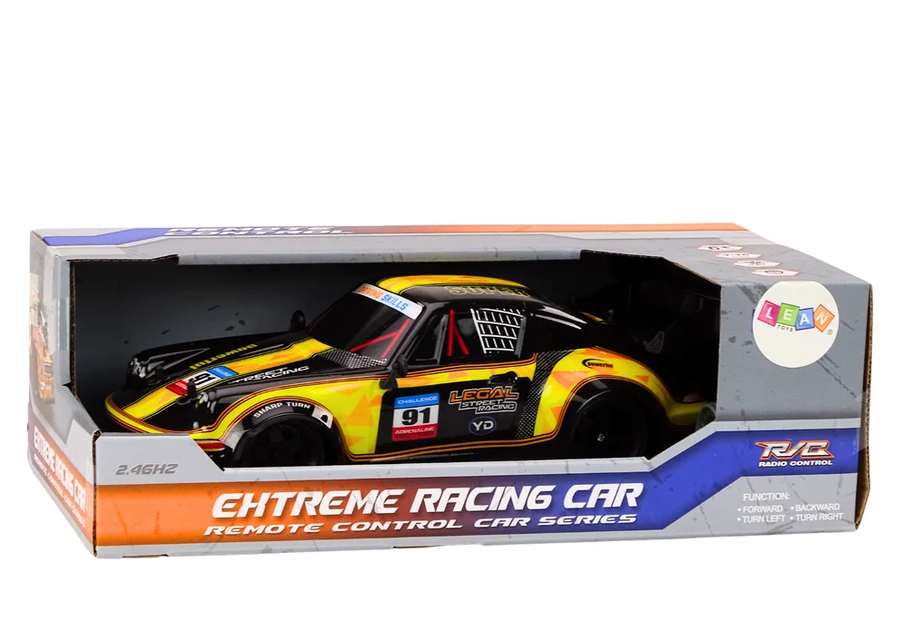 RC automobil na daljinsko upravljanje 1:16 gumeni kotači Drift žuti_3