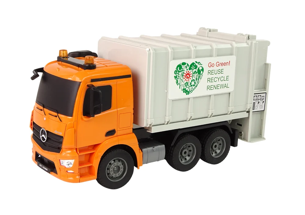 RC kamion Mercedes-Benz Antos za smeće, narančasti_2
