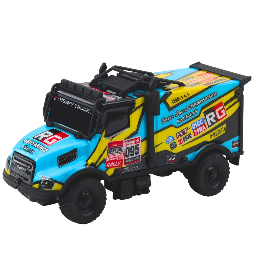 RC kamion na daljinsko upravljanje automobil s osvijetljenom tirkiznom karoserijom_2