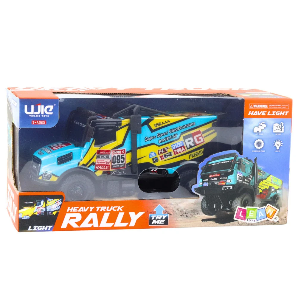 RC kamion na daljinsko upravljanje automobil s osvijetljenom tirkiznom karoserijom_4