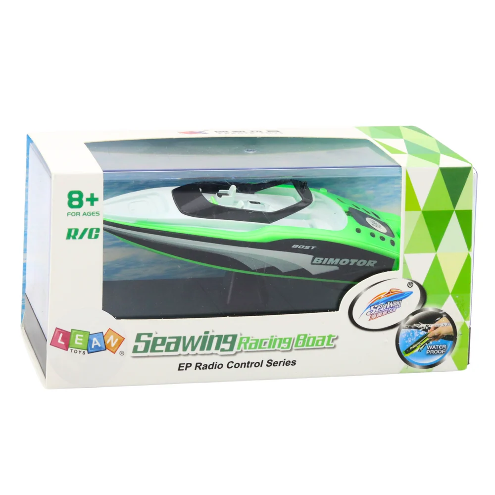 RC motorni čamac, 2,4 GHz, bijelo-zeleni, 15 cm_5