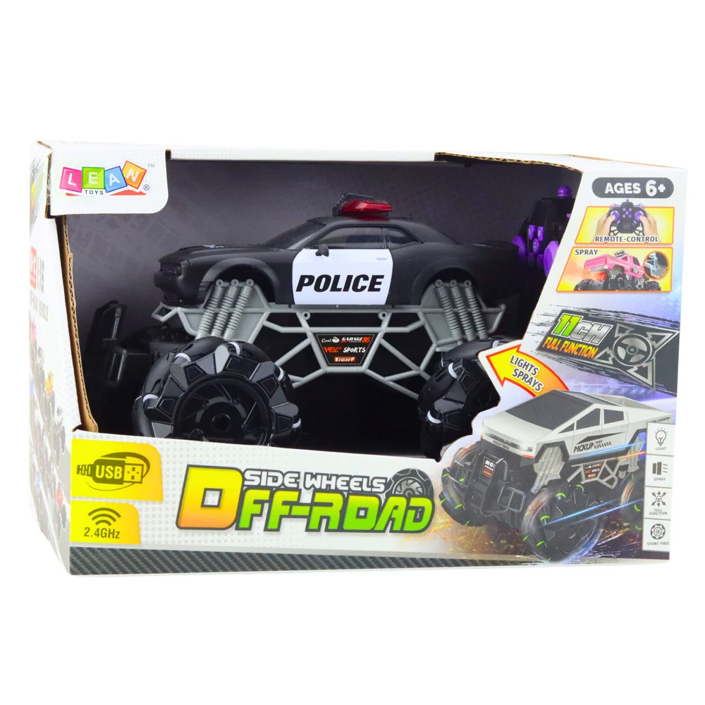 RC policijski terenski automobil sa svjetlima i efektom dima 1:16_6
