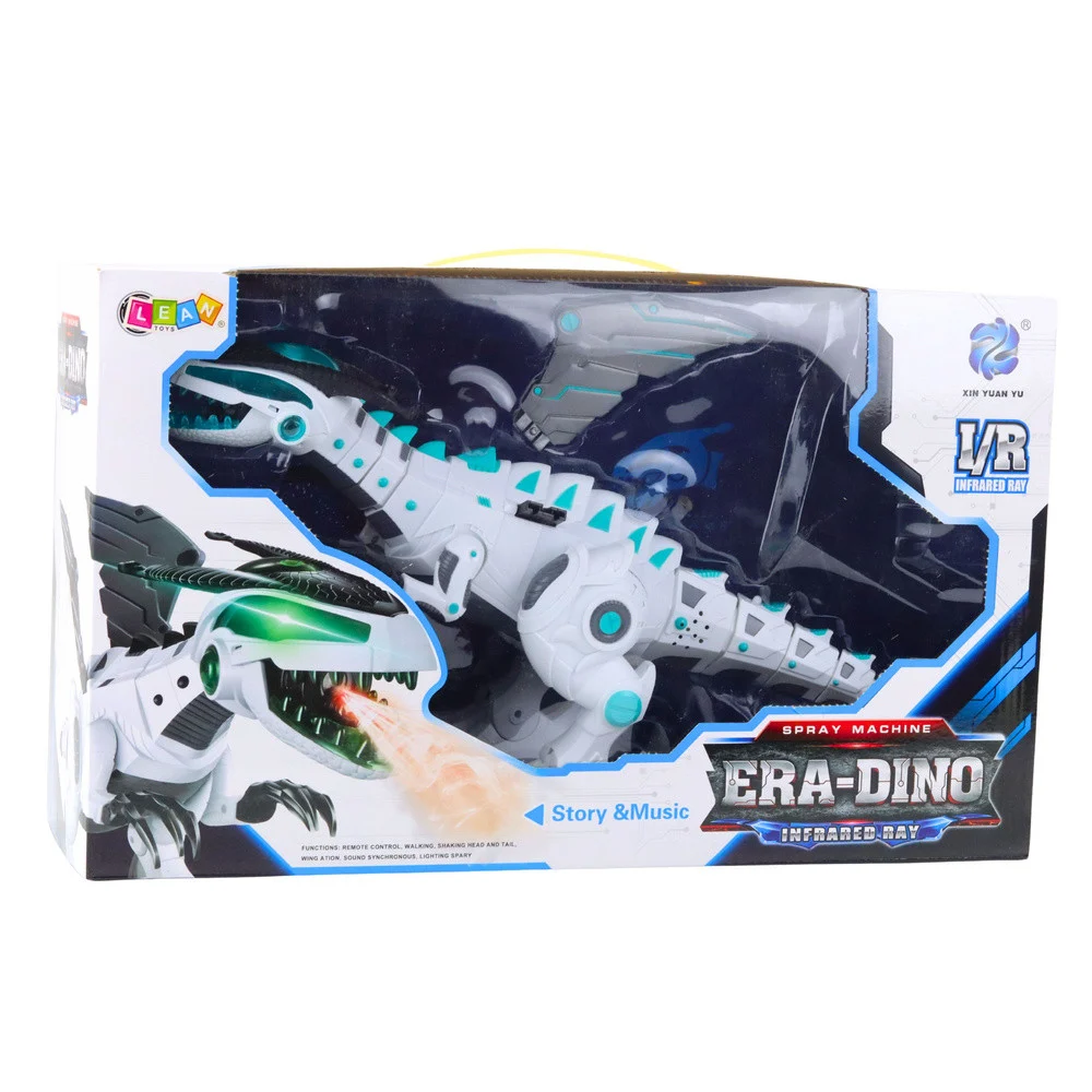 RC robot dinosaur na daljinsko upravljanje s krilima, svjetlima i zvukovima, bijeli_3