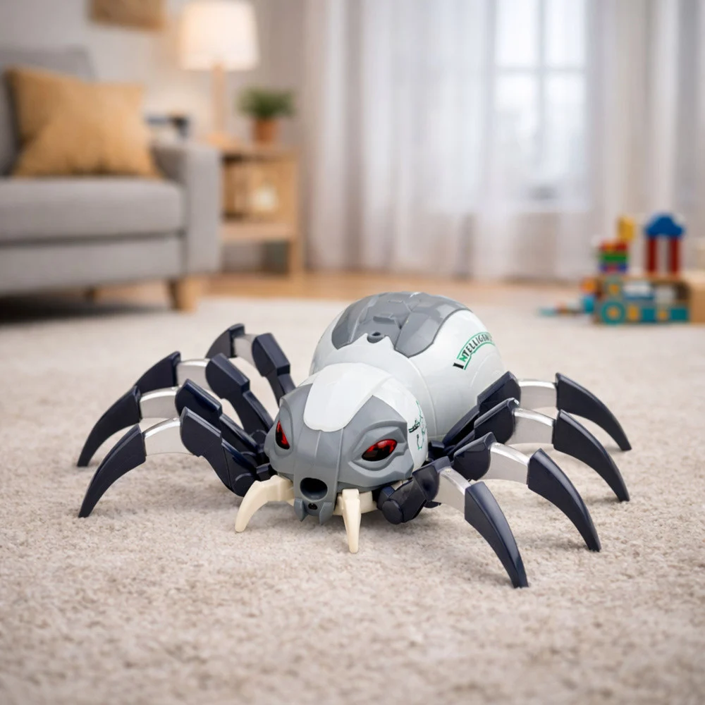RC robot pauk na daljinsko upravljanje s efektom dima, svjetlima i zvukovima_3