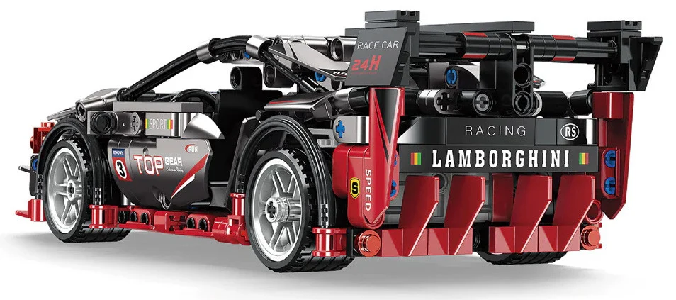 RC set kockica sportski automobil crni 585 dijelova_3