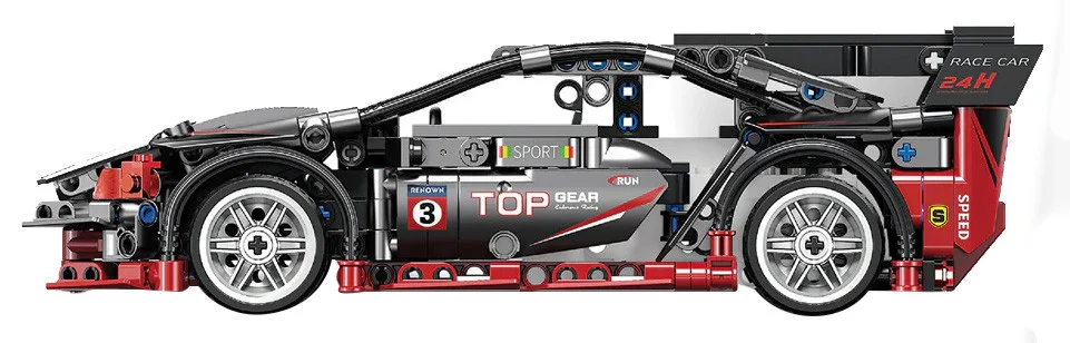 RC set kockica sportski automobil crni 585 dijelova_4