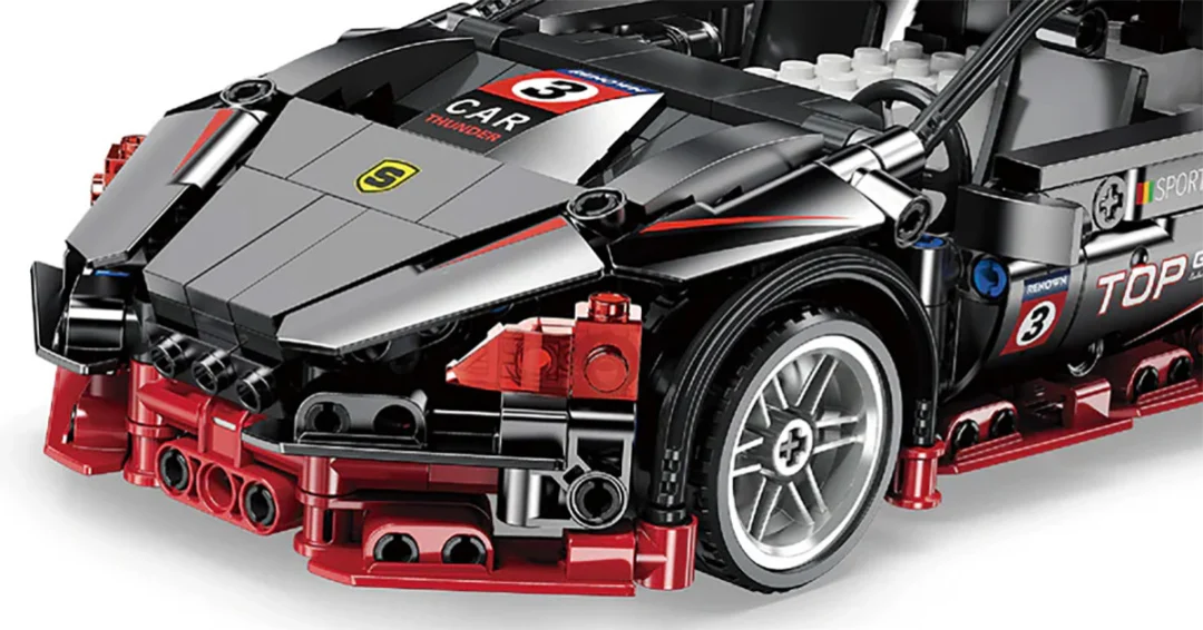 RC set kockica sportski automobil crni 585 dijelova_5