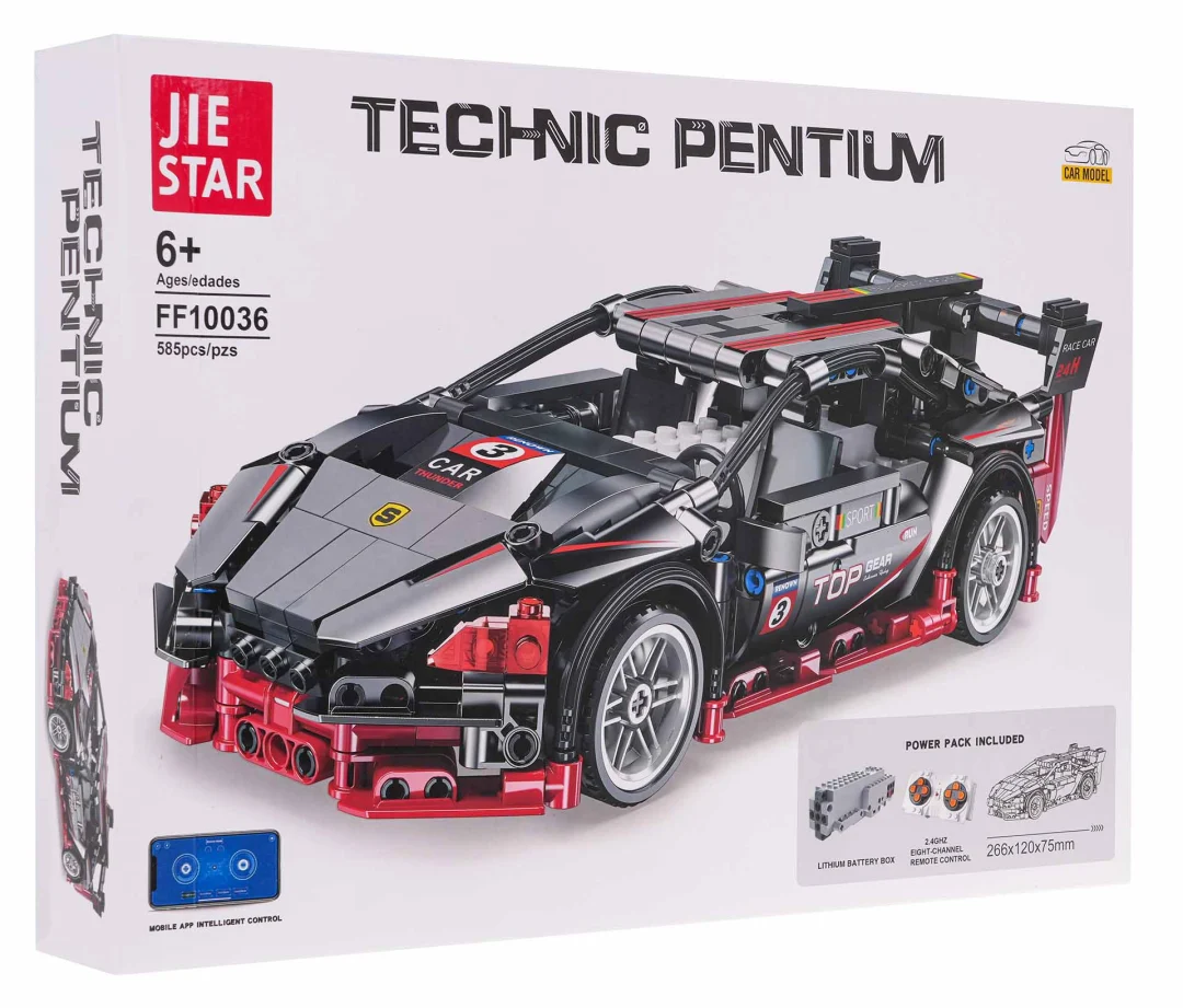 RC set kockica sportski automobil crni 585 dijelova_8