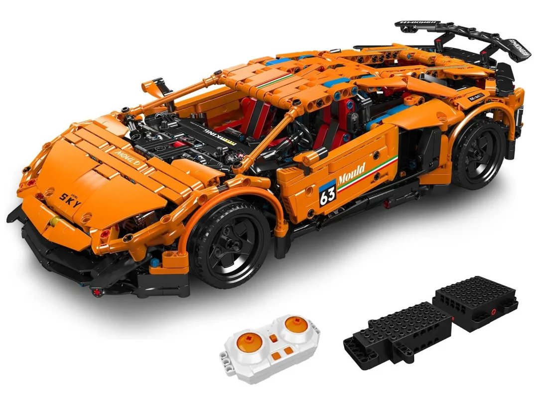 RC set kockica sportski automobil narančasti 1:12 1488 dijelova_2