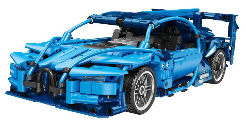 RC set kockica sportski automobil plavi 523 dijela_2