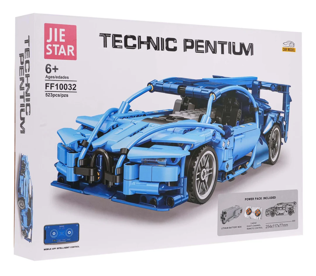 RC set kockica sportski automobil plavi 523 dijela_3