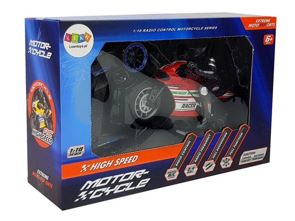 RC sportski motocikl 2.4G, domet 35 m, crveni_6