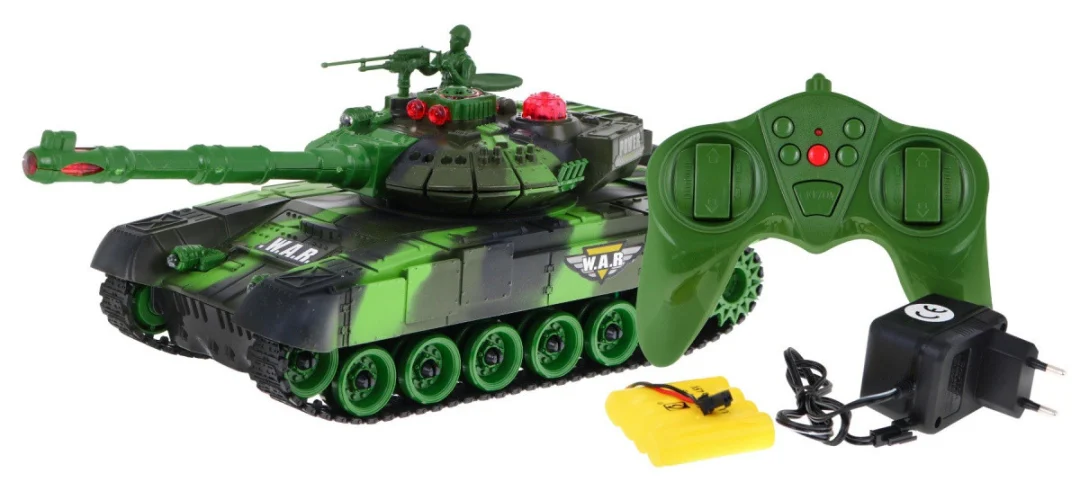 RC tenk za djecu 3+ s pucanjem, zeleni_2