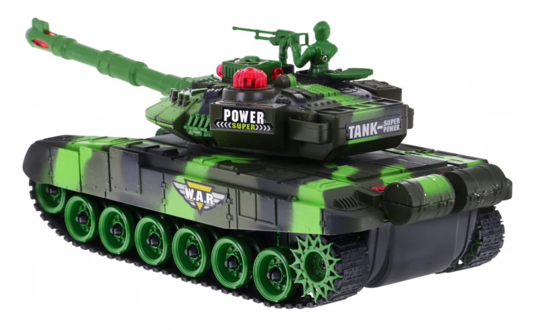 RC tenk za djecu 3+ s pucanjem, zeleni_4