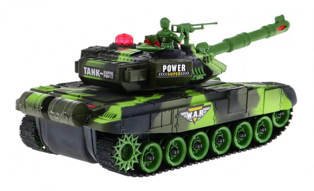 RC tenk za djecu 3+ s pucanjem, zeleni_5