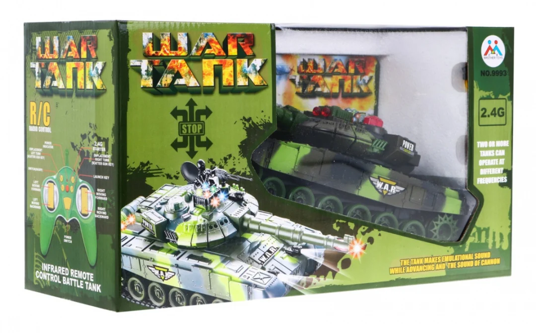 RC tenk za djecu 3+ s pucanjem, zeleni_8