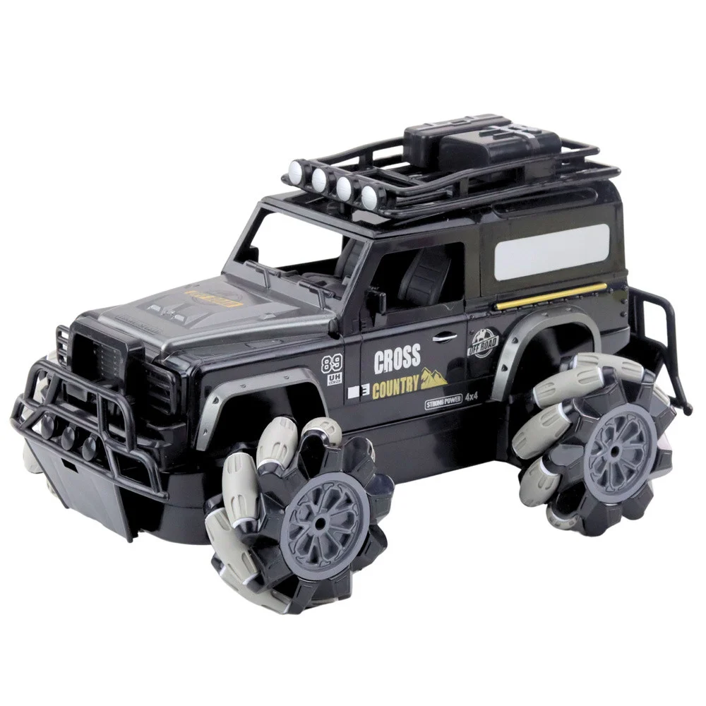 RC terenski automobil s daljinskim upravljanjem, rotacija od 360°, 1:12, crni_2