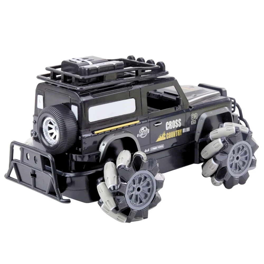 RC terenski automobil s daljinskim upravljanjem, rotacija od 360°, 1:12, crni_3