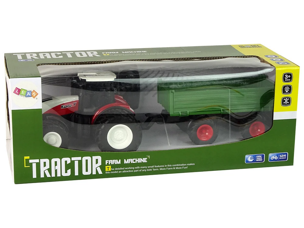 RC traktor s prikolicom 1:24 Crvena Zelena_6