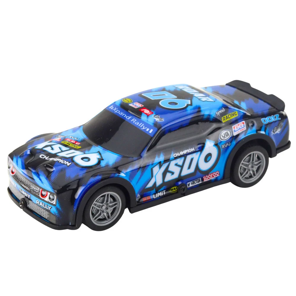 RC trkaći automobil sa svjetlećom karoserijom, crno-plavi_2