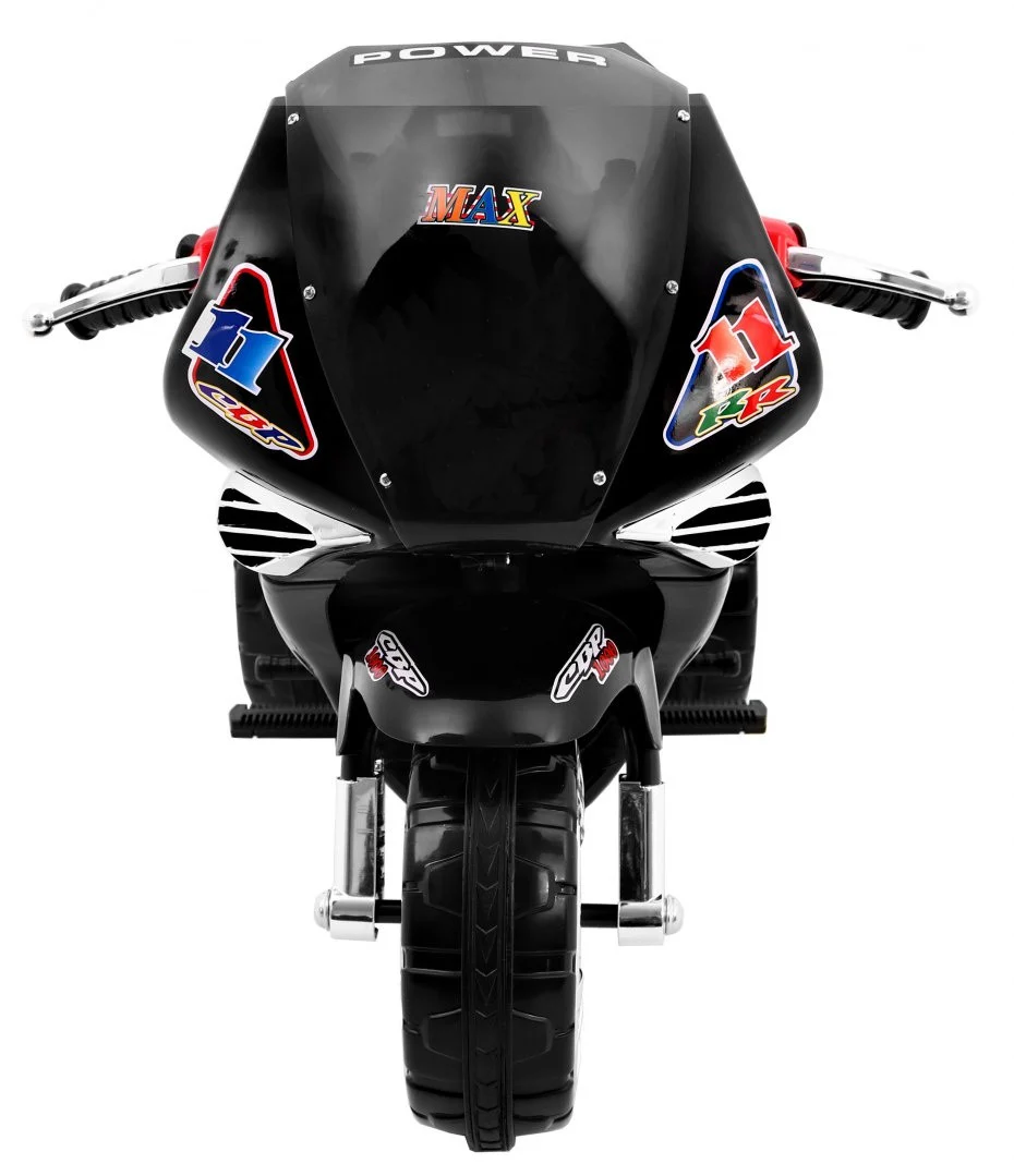 RR1000 Električni tricikl za djecu Crni + Zvuci + Svjetla + Prostor za pohranu, crna motor na akumulator_2