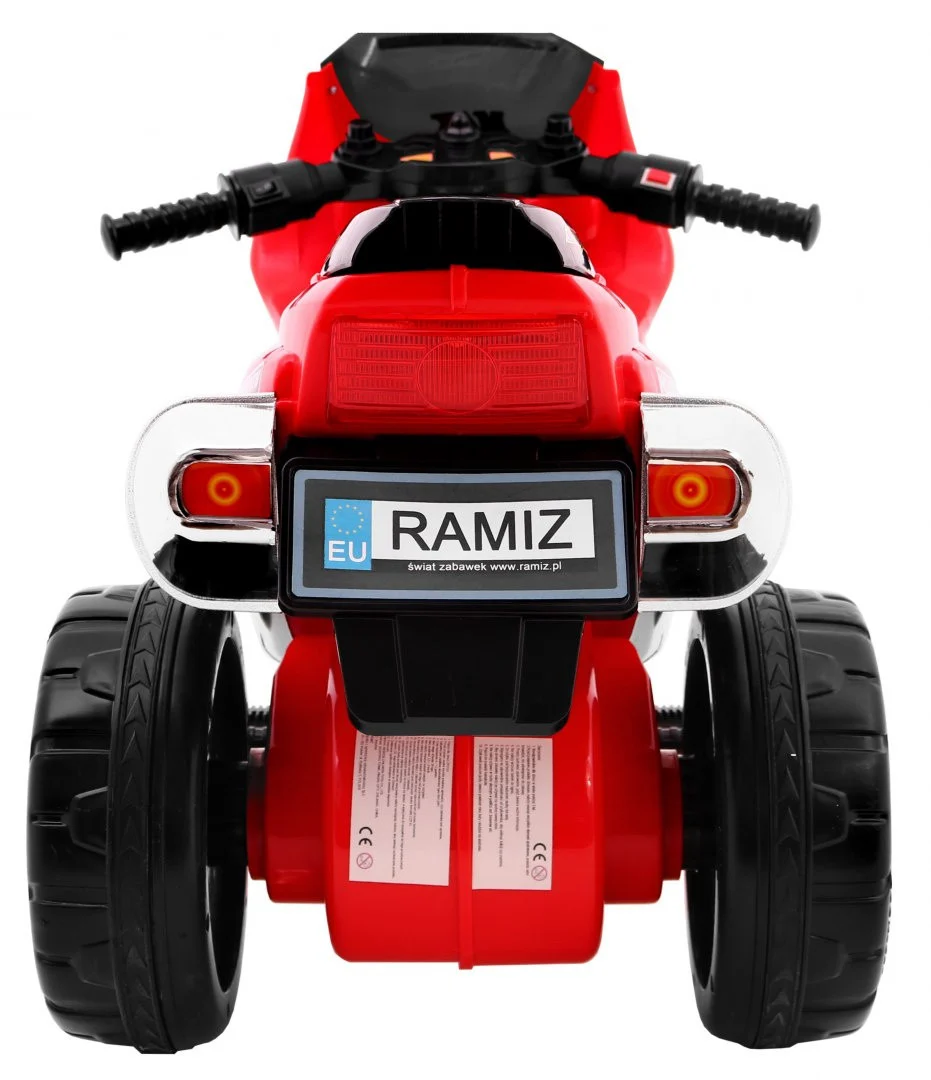 RR1000 Električni tricikl za djecu Crveni + Zvuci + Svjetla + Spremište, crvena motor na akumulator_7