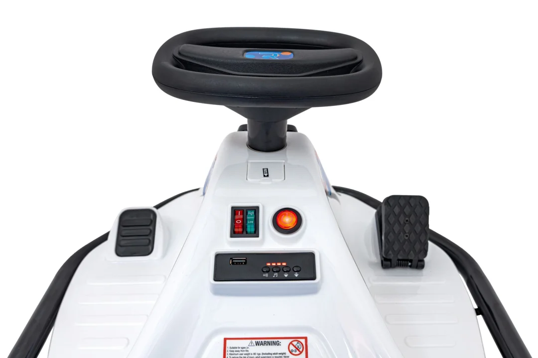 Racing Drifter vozilo na baterije za djecu, bijelo + Drift funkcija + LED audio auto na akumulator_11
