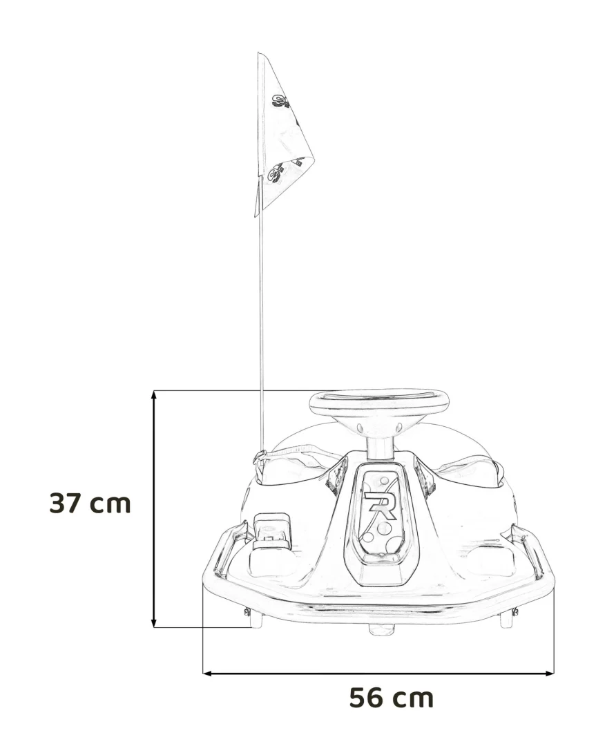 Racing Drifter vozilo na baterije za djecu, bijelo + Drift funkcija + LED audio auto na akumulator_2