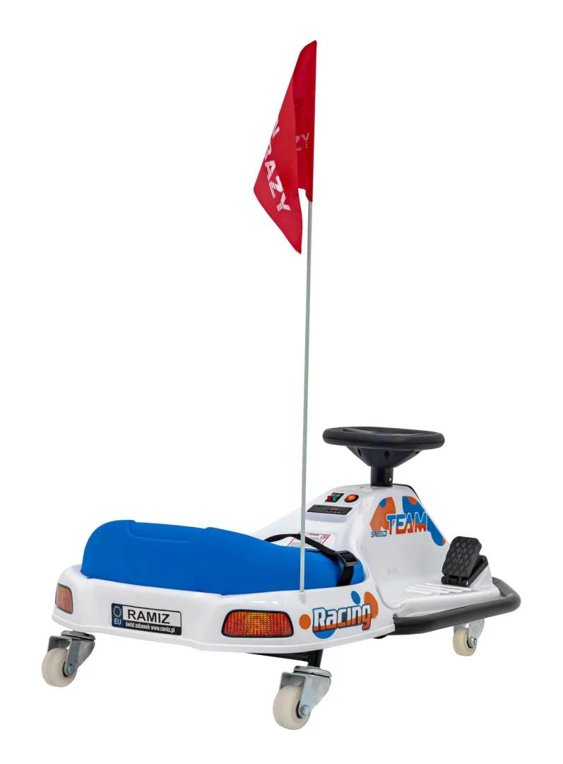 Racing Drifter vozilo na baterije za djecu, bijelo + Drift funkcija + LED audio auto na akumulator_9