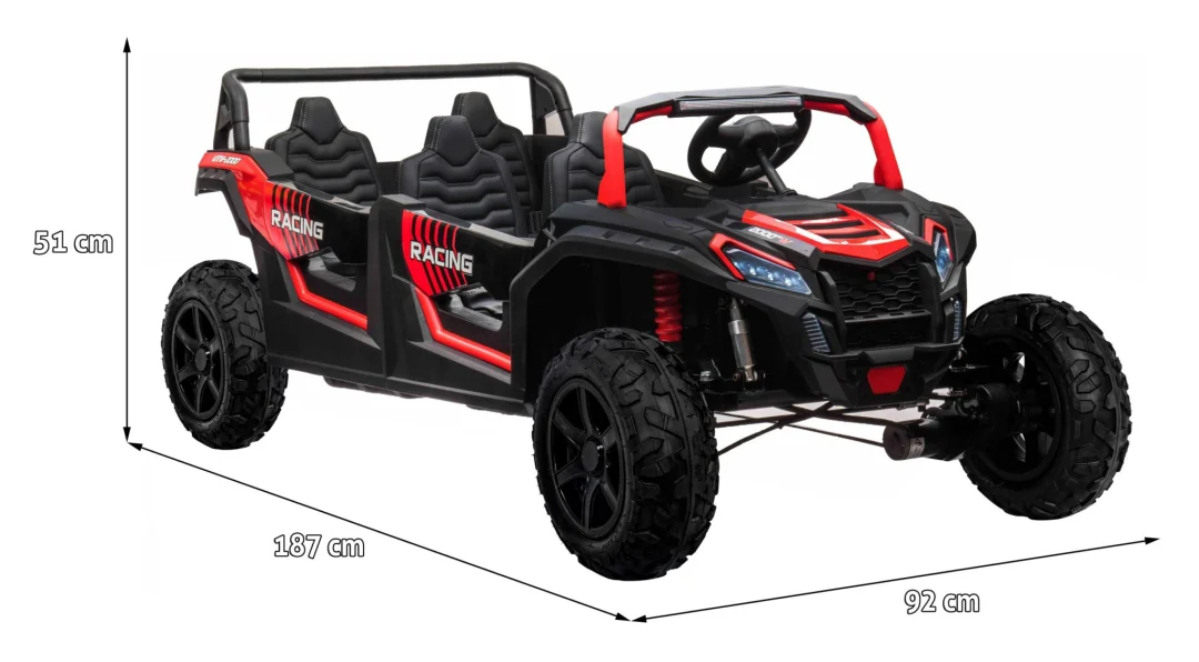 Racing UTV2000 buggy 4 sjedala, crveni buggy na akumulator_2